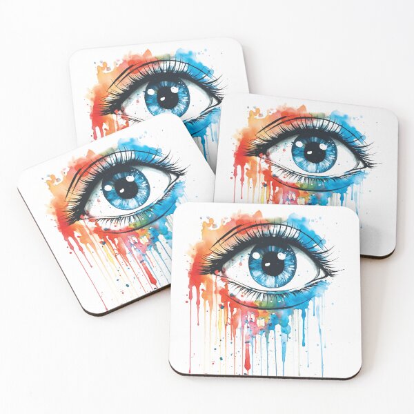 Item preview, Expressive Eye Watercolor Painting designed and sold by ColorsByNatasha.