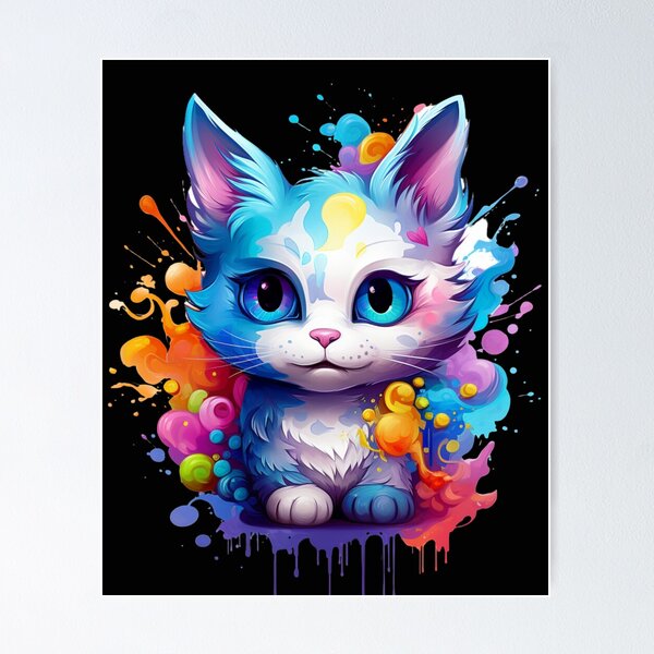 Cute Little Smurf Cat Poster for Sale by sklstore