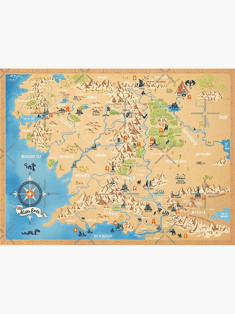 The Shire Map, Lord of the Rings Book Page PencilCase