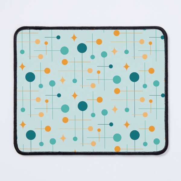 Item preview, Mid Century Modern Abstract Pattern 29 Aqua, Teal, Orange designed and sold by trdstudio.