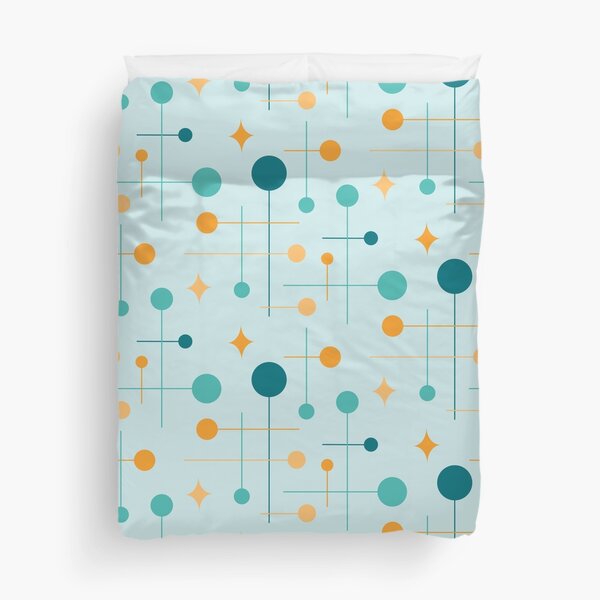Item preview, Mid Century Modern Abstract Pattern 29 Aqua, Teal, Orange designed and sold by trdstudio.