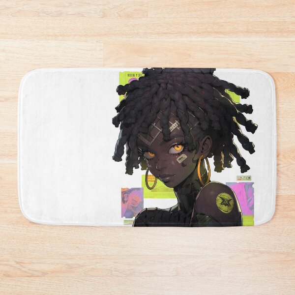 Item preview, Cyberpunk anime black girl 3- tech noir designed and sold by octoboobs.
