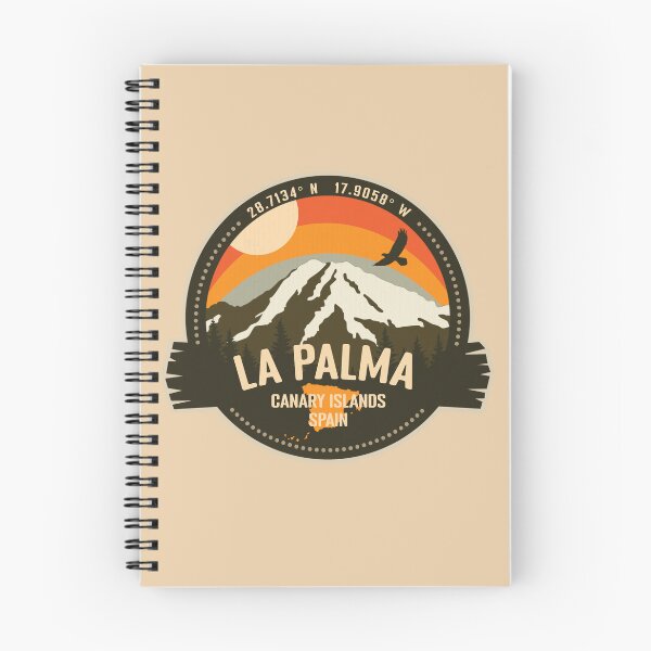 Item preview, La Palma Volcano Canary Islands, Spain Volcanic Eruption Retro Vintage Badge designed and sold by mountainfad.