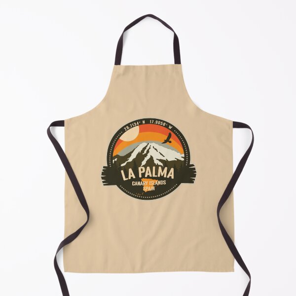 Item preview, La Palma Volcano Canary Islands, Spain Volcanic Eruption Retro Vintage Badge designed and sold by mountainfad.