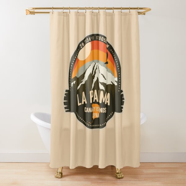 Item preview, La Palma Volcano Canary Islands, Spain Volcanic Eruption Retro Vintage Badge designed and sold by mountainfad.