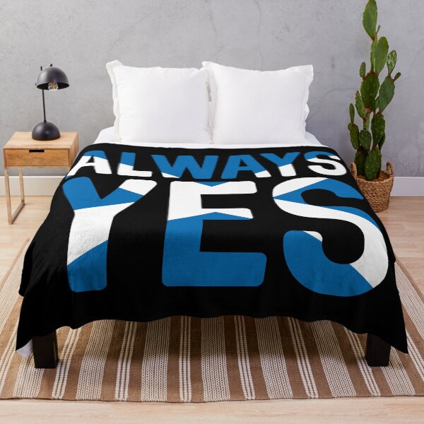 Item preview, ALWAYS YES, Scottish Independence Saltire Flag Text Slogan designed and sold by MacPean.