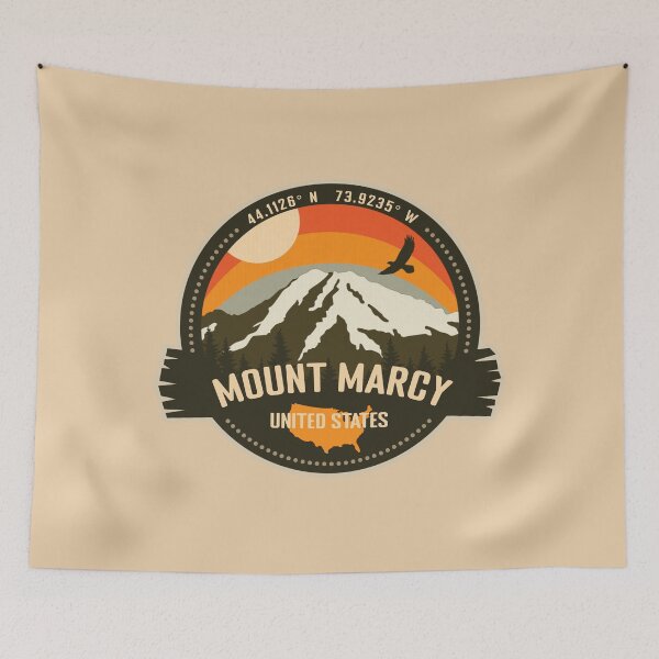 Item preview, Mount Marcy Volcano New York, United States Volcanic Eruption Retro Vintage Badge designed and sold by mountainfad.