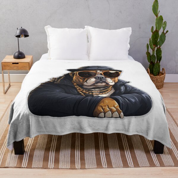 Item preview, Cool bulldog with hat and chain designed and sold by Raskal-Print.