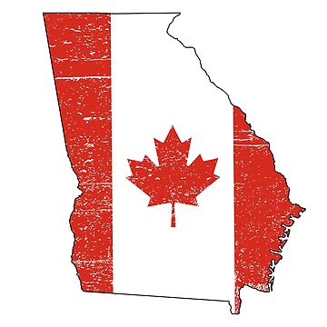 Artwork thumbnail, Canada flag and Georgia outline shape design by foreignstates