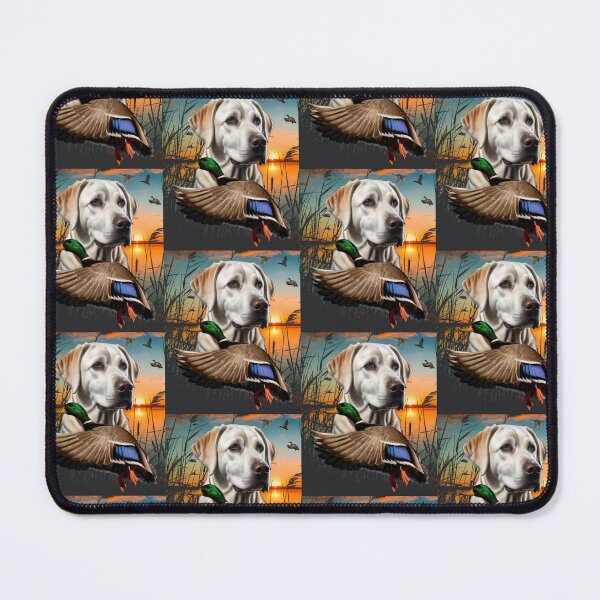 Item preview, White Labrador Retriever and Flying Mallard Sunrise Duck Hunt Design designed and sold by LifeCrush.