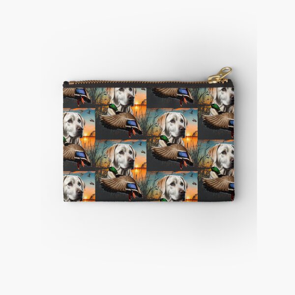 Item preview, White Labrador Retriever and Flying Mallard Sunrise Duck Hunt Design designed and sold by LifeCrush.