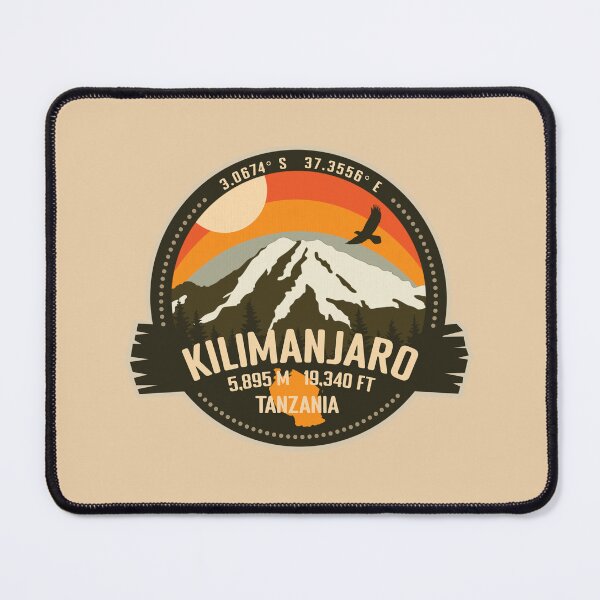 Item preview, Mt Kilimanjaro Tanzania, Africa - Summit Mountain Trekking Retro Badge designed and sold by mountainfad.