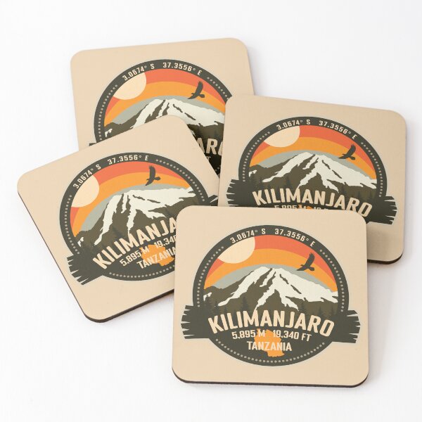 Item preview, Mt Kilimanjaro Tanzania, Africa - Summit Mountain Trekking Retro Badge designed and sold by mountainfad.