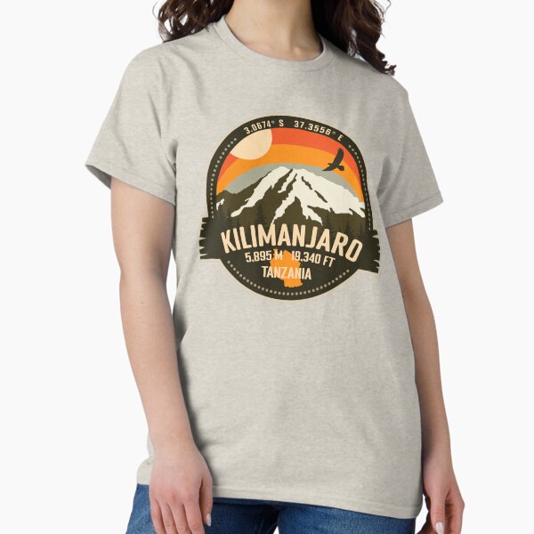 Item preview, Mt Kilimanjaro Tanzania, Africa - Summit Mountain Trekking Retro Badge designed and sold by mountainfad.