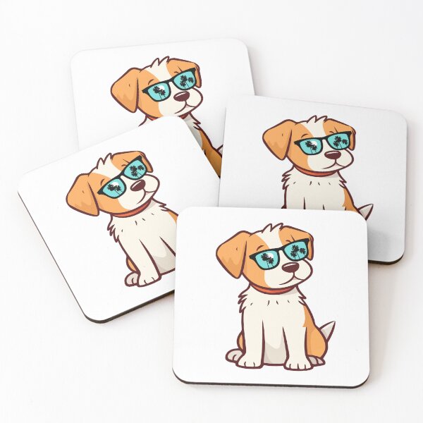 Item preview, Dog wearing Palm Tree Sunglasses designed and sold by ImagStation.