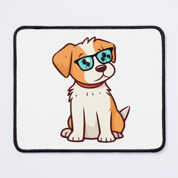Item preview, Dog wearing Palm Tree Sunglasses designed and sold by ImagStation.