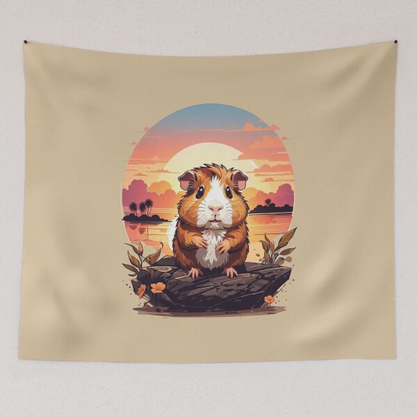 Item preview, guinea pig with sunset designed and sold by Majkel & Majkel.