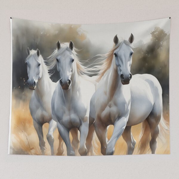 Item preview, Una imagen preciosa de caballos blancos salvajes. designed and sold by Msretief.