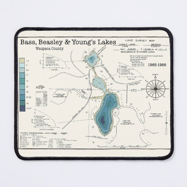 Item preview, Bass Beasley And Young Lakes WI designed and sold by Jean Plout.