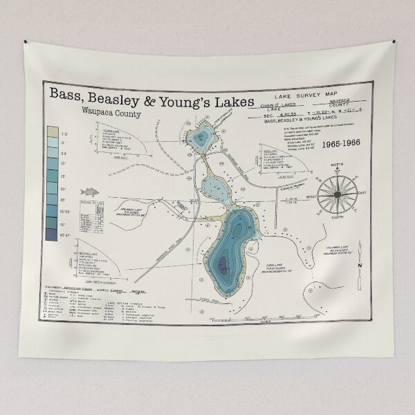 Item preview, Bass Beasley And Young Lakes WI  designed and sold by Jean Plout.