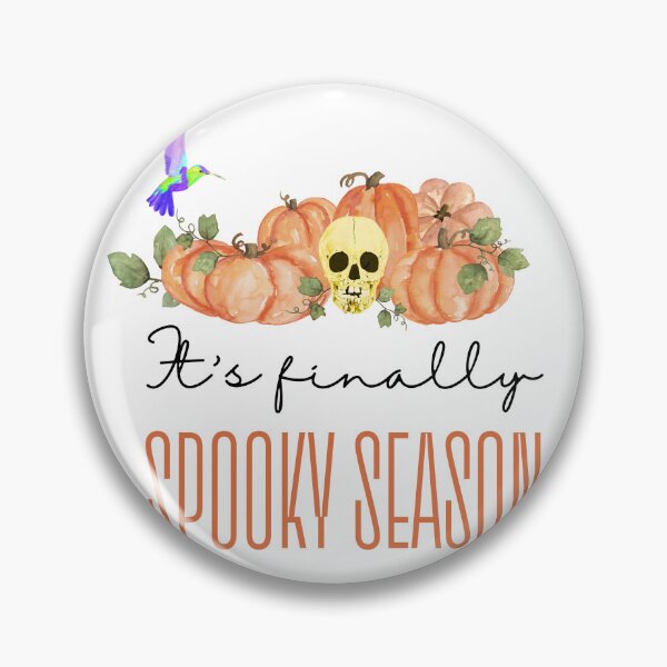 Item preview, Halloween Design - Skulls with Pumpkins and hummingbird - It's Finally the Spooky Season designed and sold by Carola-art.