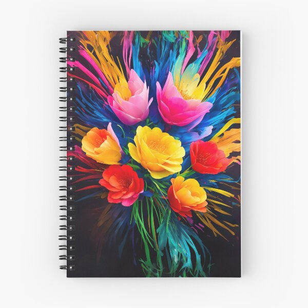 Item preview, Neon Rainbow Blooms designed and sold by redtrendy.