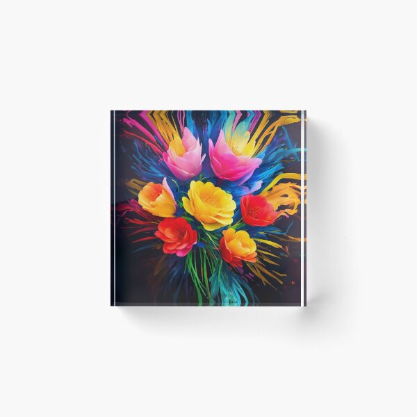 Item preview, Neon Rainbow Blooms designed and sold by redtrendy.