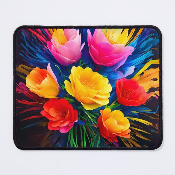 Item preview, Neon Rainbow Blooms designed and sold by redtrendy.