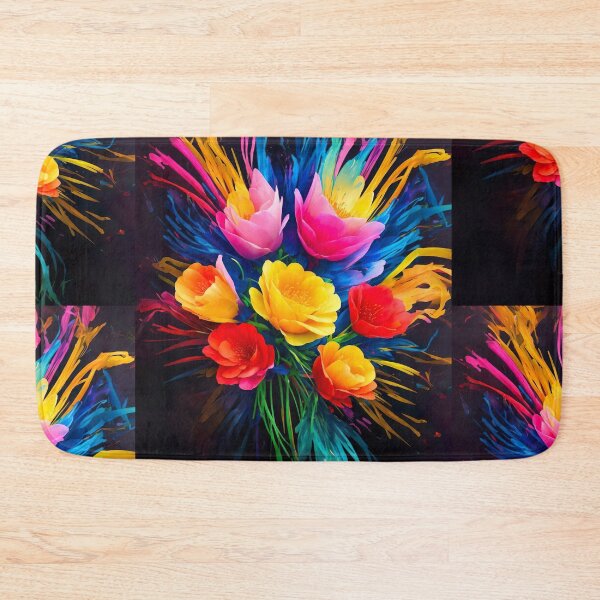 Item preview, Neon Rainbow Blooms designed and sold by redtrendy.