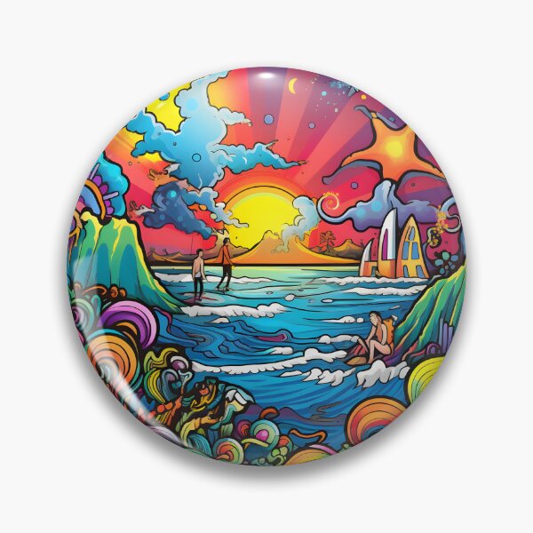 Artikelvorschau, Goa Dreamscape: Lebendige Wellen der Psychedelie entworfen und verkauft von Mr.Psychedelia.