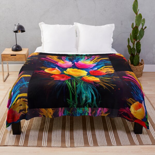 Item preview, Neon Rainbow Blooms designed and sold by redtrendy.