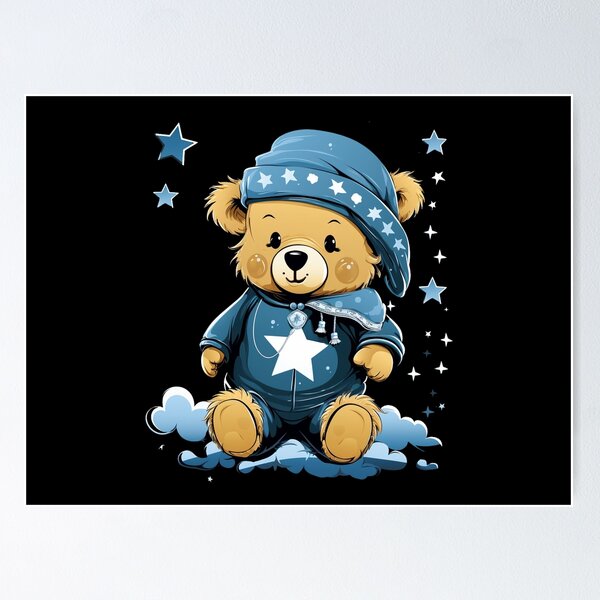 Item preview, Teddy bear in nightcap designed and sold by FlyingRaven1.
