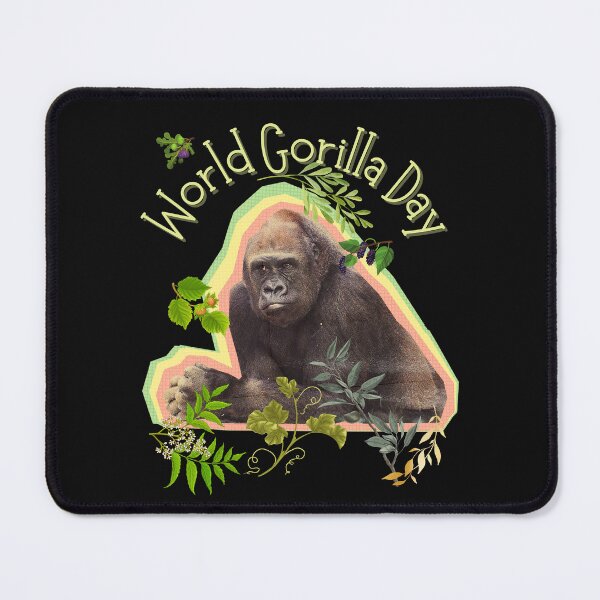 Item preview, World Gorilla Day Gorilla Conservation Colorful Design designed and sold by EarthArtDesigns.