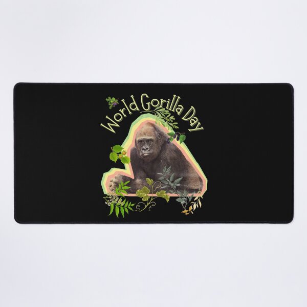 Item preview, World Gorilla Day Gorilla Conservation Colorful Design designed and sold by EarthArtDesigns.