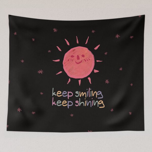 Item preview, keep smiling, keep shining - black version designed and sold by LiberaCaballo.