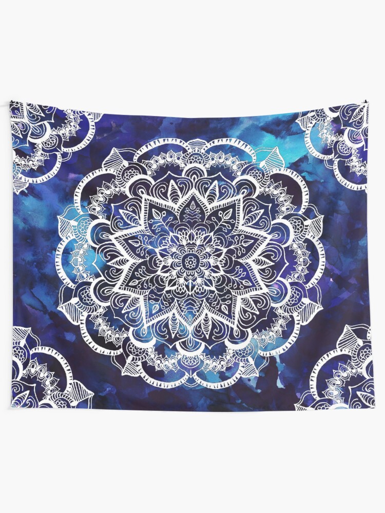 Alternate view of Queen Starring of Mandalas Tapestry