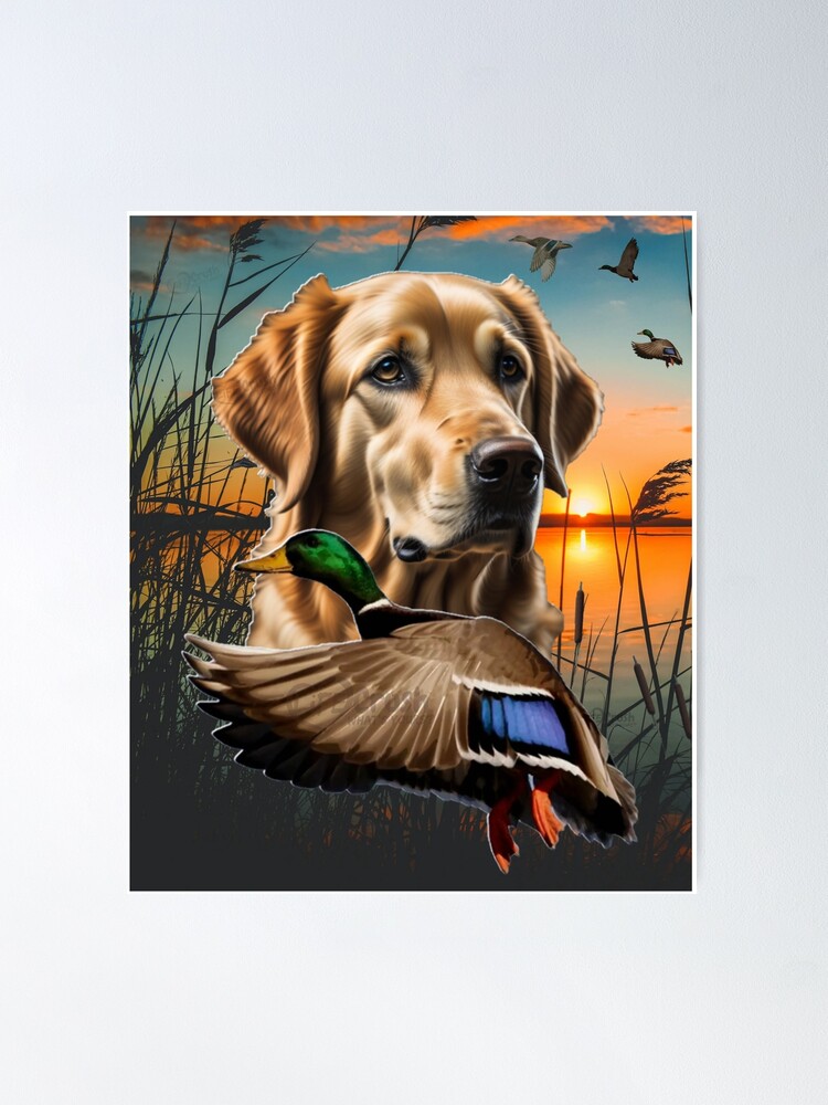 Copy of Duck Hunting Golden Retriever and Flying Mallard Cap for Sale by  LifeCrush