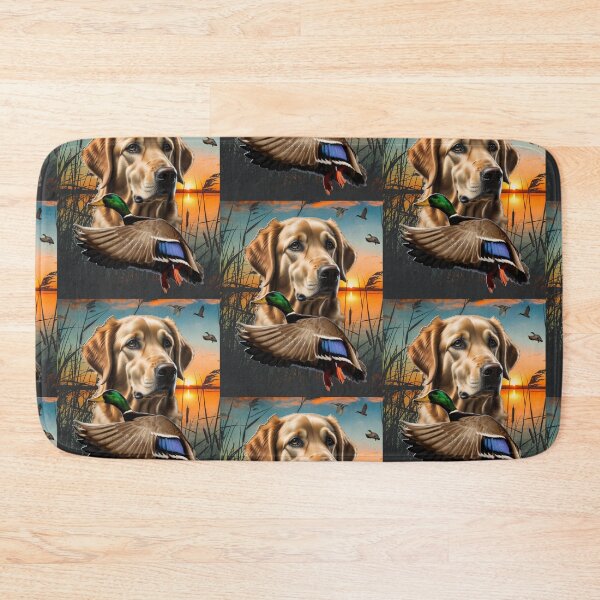 Item preview, Golden Retriever and Flying Mallard Sunrise Duck Hunt Design designed and sold by LifeCrush.