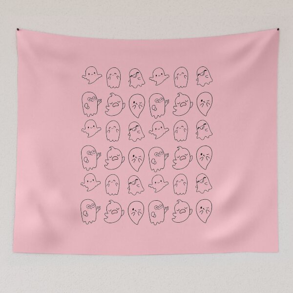 Item preview, Pink Cute Ghosts Halloween Pink designed and sold by Lab4YourStyle.