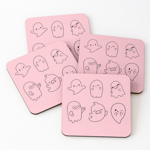 Item preview, Pink Cute Ghosts Halloween Pink designed and sold by Lab4YourStyle.