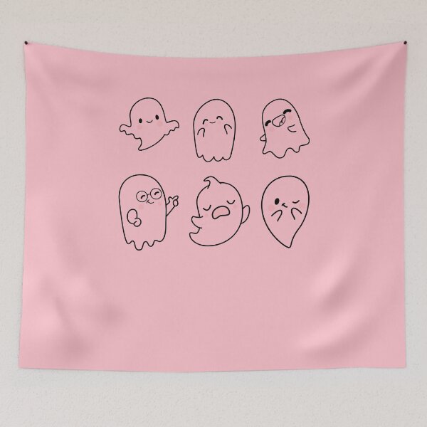 Item preview, Pink Cute Ghosts Halloween Pink designed and sold by Lab4YourStyle.