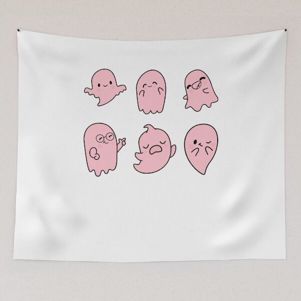 Item preview, Pink Cute Ghosts Halloween White designed and sold by Lab4YourStyle.