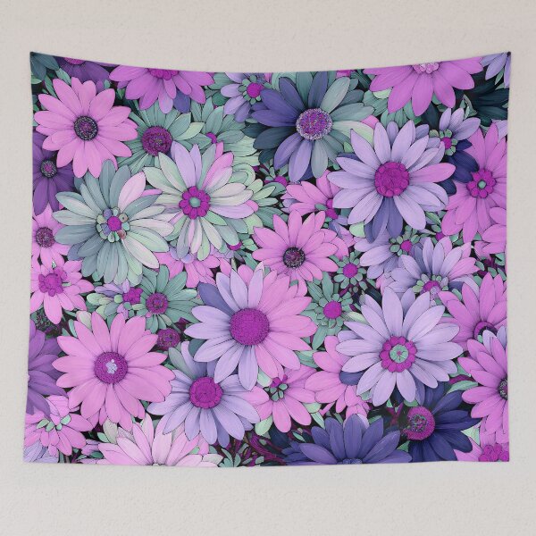 Item preview, Flowercore Maximalist Flowers Viewed From Above - Bohemian Style Floral Display 3 of 4 designed and sold by Beachy.