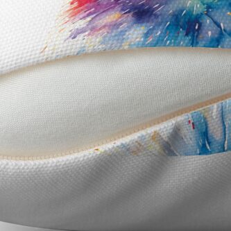Thumbnail 2 of 3, Throw Pillow, Vivid abstract watercolor heart designed and sold by ColorsByNatasha.