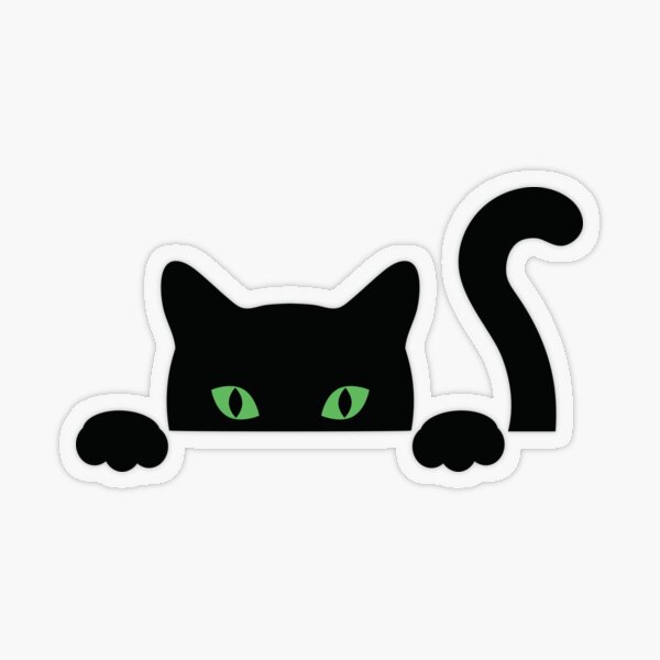 Black Cat Books Kiss-cut Stickers, Black Cat Stickers, Book and Cat Lover  Stickers, Black Cat Vinyl Stickers 