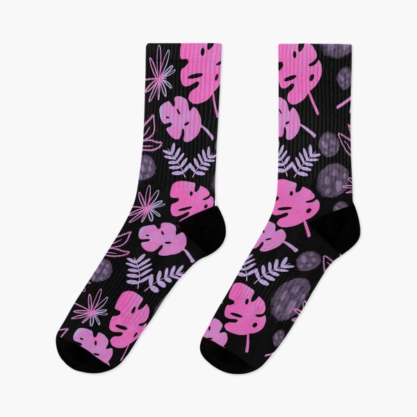 Item preview, Monstera Pattern 3 Neon Pink designed and sold by makell-creates.