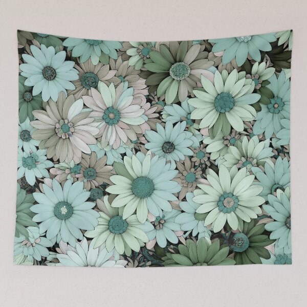 Item preview, Flowercore Maximalist Flowers Viewed From Above - Bohemian Style Floral Display 4 of 4 designed and sold by Beachy.