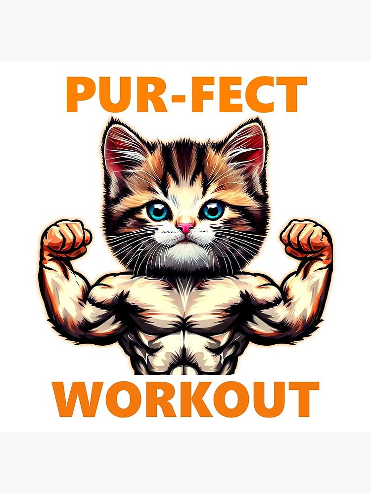 A Buff White Cat at the Gym Stock Illustration - Illustration of muscles,  active: 280905554