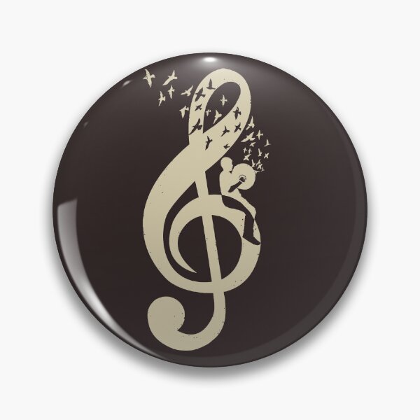 Item preview, Treble Clef -  Music Cymbals - Vintage designed and sold by barmalisiRTB.