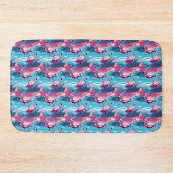 Item preview, Vaporwave Flamingo Pattern Illustration designed and sold by SowCow.